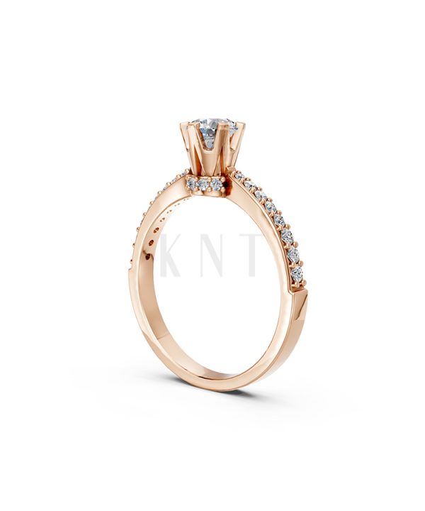 Nhẫn đính hôn R229 thiết kế hiện đại và mềm mại