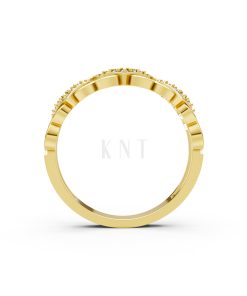 Nhẫn đính hôn đá US R238 họa tiết trái tim đính đá tinh xảo màu Vàng Gold vàng 10K/14K/18K/607 đính đá nhỏ, thanh lịch