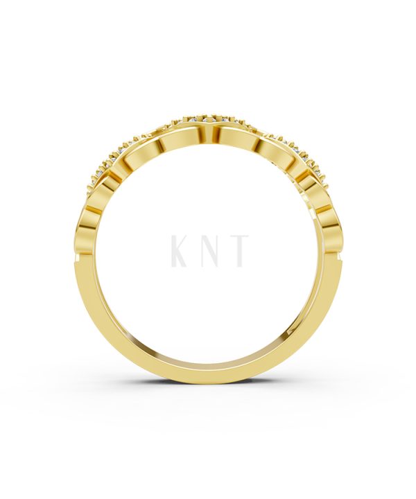 Nhẫn đính hôn đá US R238 họa tiết trái tim đính đá tinh xảo màu Vàng Gold vàng 10K/14K/18K/607 đính đá nhỏ, thanh lịch
