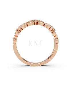 Nhẫn đính hôn đá US R238 họa tiết trái tim đính đá tinh xảo màu vàng hồng Rose Gold cặp đôi, phong cách trẻ trung, nổi bật