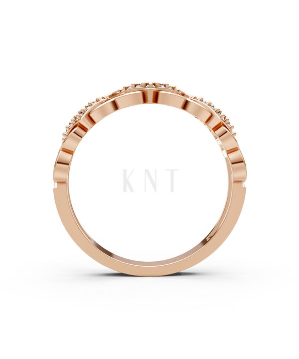 Nhẫn đính hôn đá US R238 họa tiết trái tim đính đá tinh xảo màu vàng hồng Rose Gold cặp đôi, phong cách trẻ trung, nổi bật