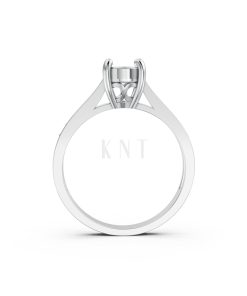 Nhẫn đính hôn R243 màu vàng trắng White Gold kiểu dáng cá tính, hiện đại