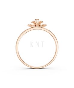 Nhẫn đính hôn đá US R244 màu vàng hồng Rose Gold cặp đôi, phong cách trẻ trung, nổi bật