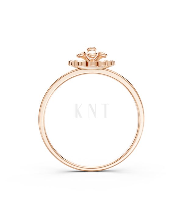 Nhẫn đính hôn đá US R244 màu vàng hồng Rose Gold cặp đôi, phong cách trẻ trung, nổi bật