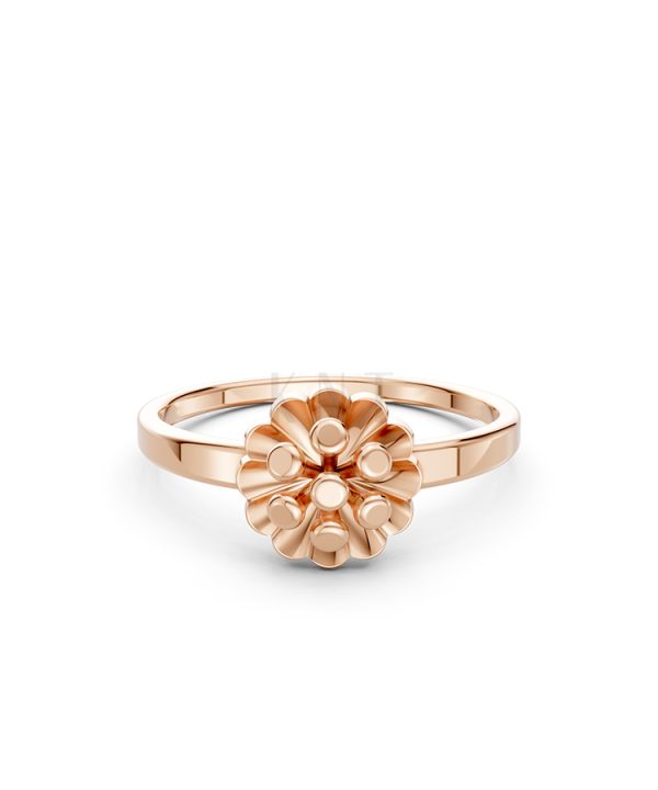 Nhẫn đính hôn đá US R244 màu vàng hồng Rose Gold thiết kế đối xứng, phong cách, ấn tượng