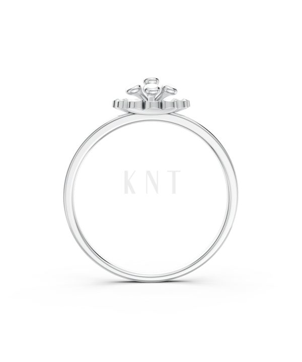 Nhẫn đính hôn đá US R244 màu vàng trắng White Gold vàng sáng, đường nét sắc sảo, tinh tế