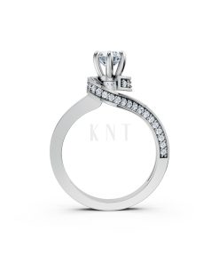 Nhẫn đính hôn R252 mặt nhẫn khắc chữ I Love You nổi bật màu vàng trắng White Gold kiểu dáng cá tính, hiện đại