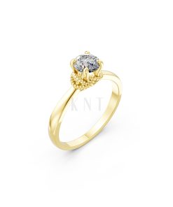 Nhẫn đính hôn R257 màu Vàng Gold thiết kế tinh tế, sang trọng