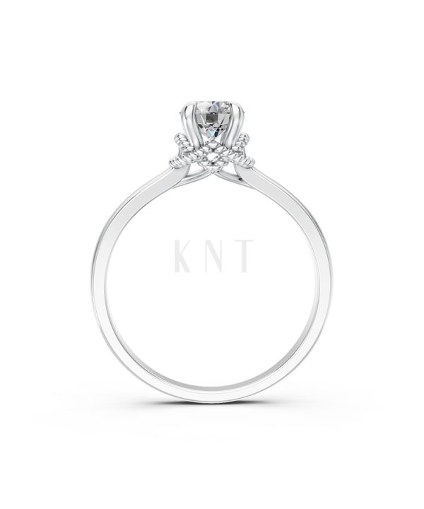 Nhẫn đính hôn R257 màu vàng trắng White Gold kiểu dáng cá tính, hiện đại