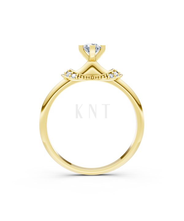 Nhẫn đính hôn đá cao cấp R260 biểu tượng Sắc hoa tinh tế màu Vàng Gold mặt nhẫn chạm khắc tinh xảo, độc đáo