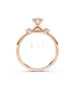 Nhẫn đính hôn đá cao cấp R260 biểu tượng Sắc hoa tinh tế màu vàng hồng Rose Gold thiết kế đối xứng, phong cách, ấn tượng