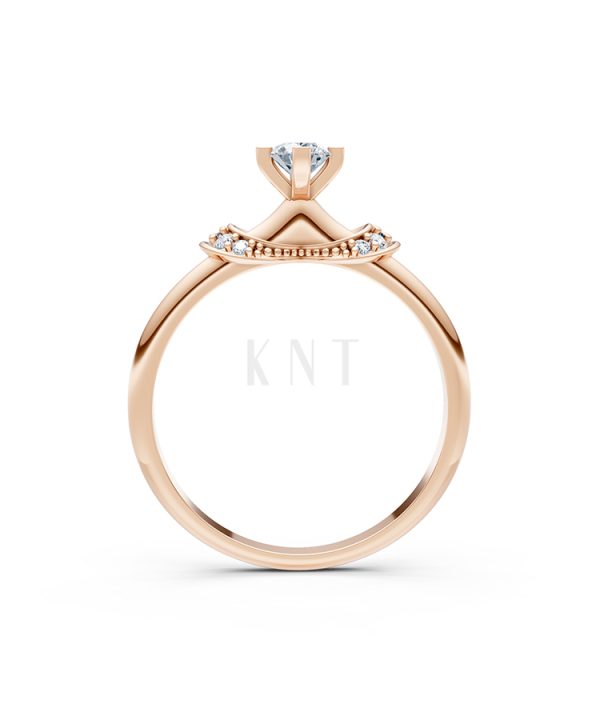 Nhẫn đính hôn đá cao cấp R260 biểu tượng Sắc hoa tinh tế màu vàng hồng Rose Gold thiết kế đối xứng, phong cách, ấn tượng