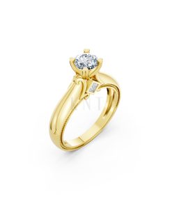 Nhẫn đính hôn R261 màu Vàng Gold thiết kế tinh tế, sang trọng