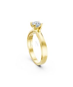 Nhẫn đính hôn R265 màu Vàng Gold vàng 10K/14K/18K/607 cao cấp, thanh lịch