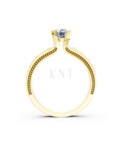 Nhẫn đính hôn R265 màu Vàng Gold thiết kế tinh xảo, độc đáo