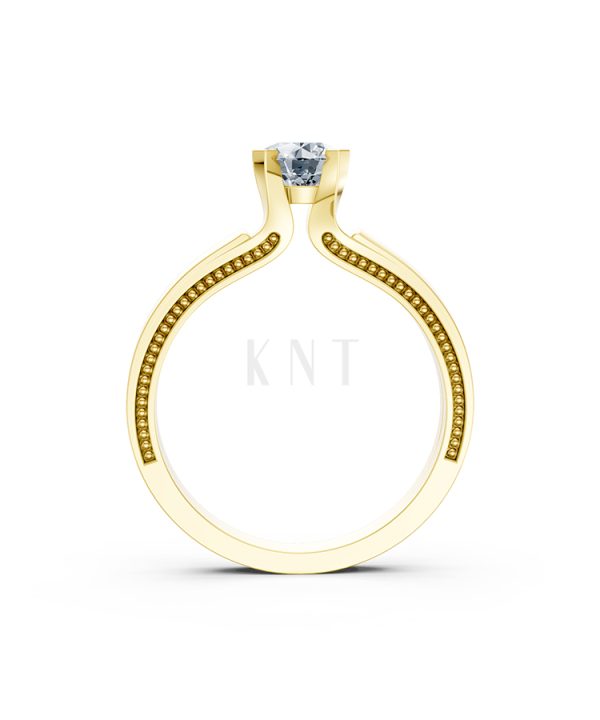 Nhẫn đính hôn R265 màu Vàng Gold thiết kế tinh xảo, độc đáo