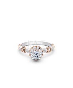 Nhẫn đính hôn R270 phối màu Dual Color thiết kế đối xứng, phong cách, ấn tượng