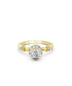 Nhẫn đính hôn R270 màu Vàng Gold thiết kế tinh xảo, độc đáo