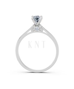 Nhẫn đính hôn R272 màu vàng trắng White Gold kiểu dáng cá tính, hiện đại