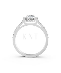 Nhẫn đính hôn R282 màu vàng trắng White Gold kiểu dáng cá tính, hiện đại