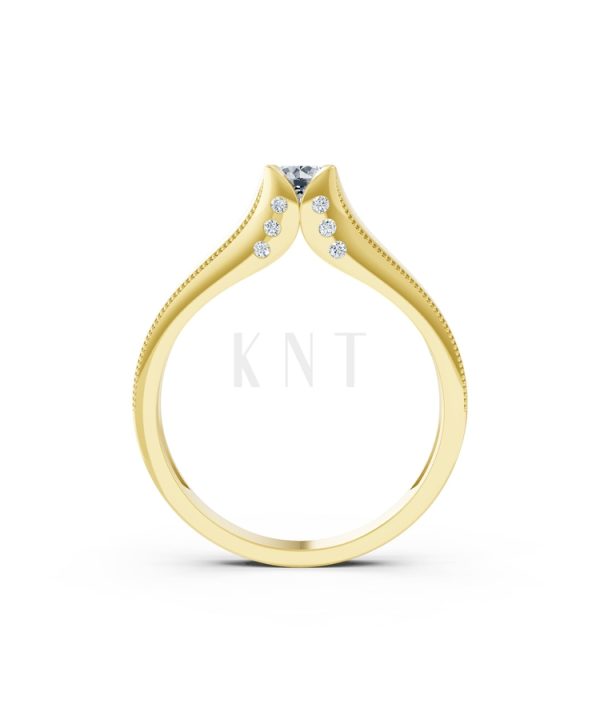 Nhẫn đính hôn R287 màu Vàng Gold vàng 10K/14K/18K/607 cao cấp, thanh lịch