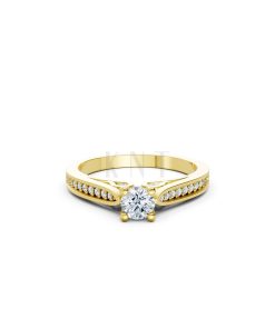 Nhẫn đính hôn R288 màu Vàng Gold thiết kế tinh xảo, độc đáo