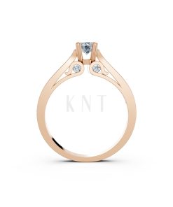 Nhẫn đính hôn R288 màu vàng hồng Rose Gold phong cách trẻ trung, nổi bật
