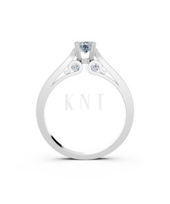 Nhẫn đính hôn R288 màu vàng trắng White Gold vàng sáng, đường nét sắc sảo, tinh tế