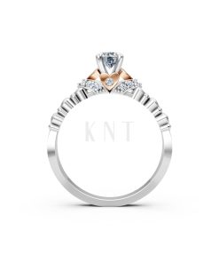 Nhẫn đính hôn R289 phối màu Dual Color thiết kế đối xứng, phong cách, ấn tượng