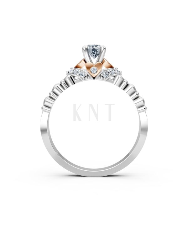 Nhẫn đính hôn R289 phối màu Dual Color thiết kế đối xứng, phong cách, ấn tượng