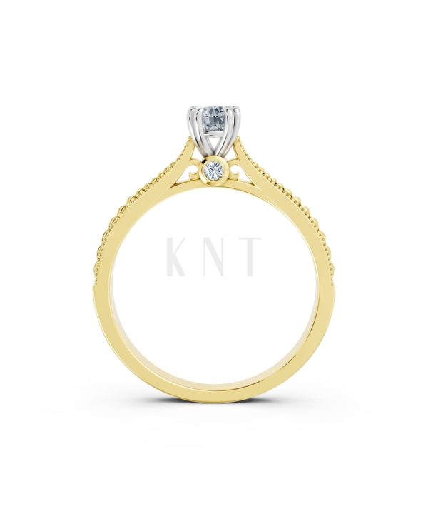 Nhẫn đính hôn R290 phối màu Dual Color thiết kế đối xứng, phong cách, ấn tượng