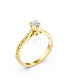 Nhẫn đính hôn R290 màu Vàng Gold thiết kế tinh tế, sang trọng