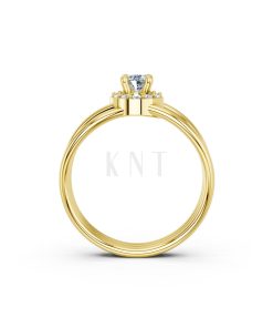 Nhẫn đính hôn đá cao cấp R292 màu Vàng Gold thiết kế tinh xảo, độc đáo