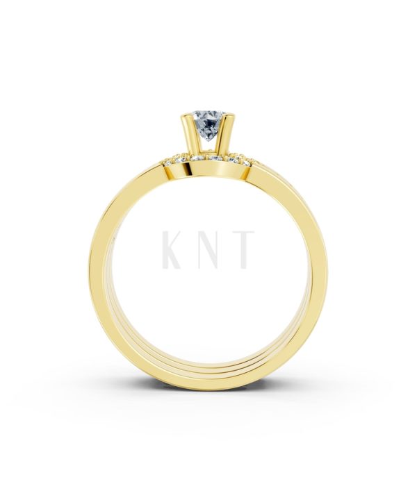 Nhẫn đính hôn R294 màu Vàng Gold vàng 10K/14K/18K/607 cao cấp, thanh lịch