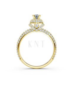 NHẪN ĐÍNH HÔN R295 màu Vàng Gold vàng 10K/14K/18K/607 cao cấp, thanh lịch