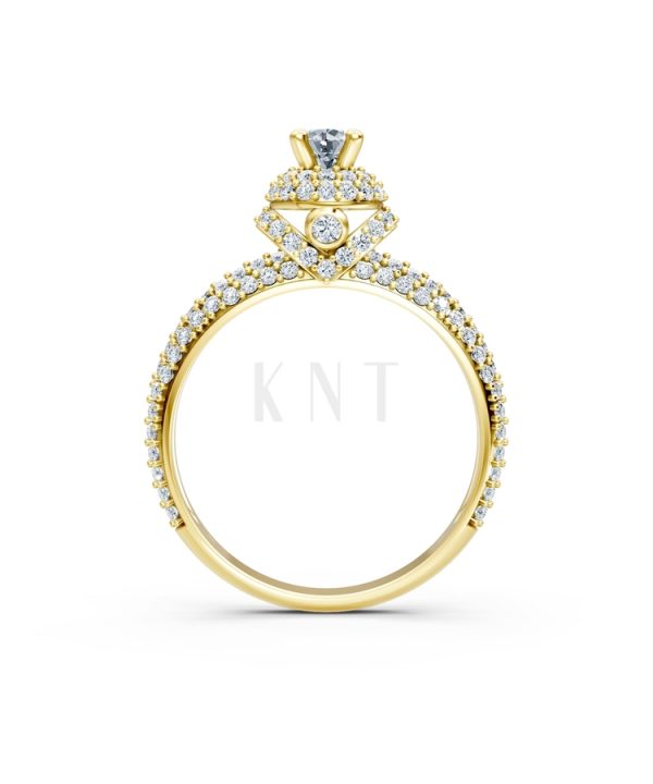 NHẪN ĐÍNH HÔN R295 màu Vàng Gold vàng 10K/14K/18K/607 cao cấp, thanh lịch