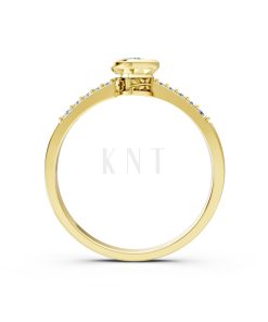 Nhẫn đính hôn đá cao cấp R298 màu Vàng Gold thiết kế tinh xảo, độc đáo