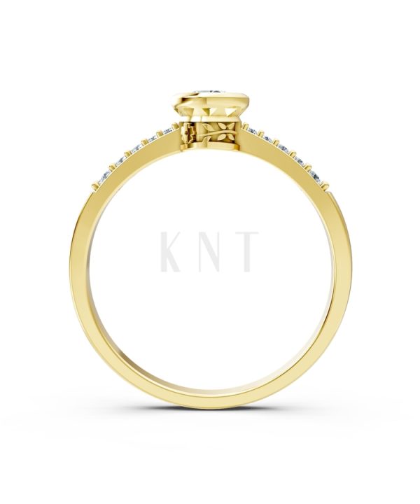 Nhẫn đính hôn đá cao cấp R298 màu Vàng Gold thiết kế tinh xảo, độc đáo