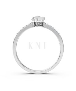 Nhẫn đính hôn đá cao cấp R298 màu vàng trắng White Gold vàng sáng, đường nét sắc sảo, tinh tế