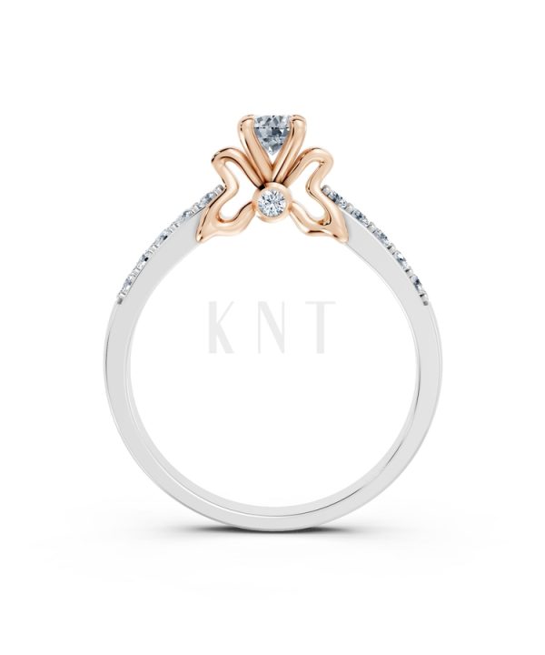 Nhẫn đính hôn đá cao cấp R301 phối màu Dual Color phong cách trẻ trung, nổi bật