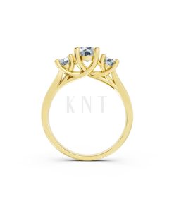 Nhẫn đính hôn đá US R314 màu Vàng Gold vàng 10K/14K/18K/607 cao cấp, thanh lịch