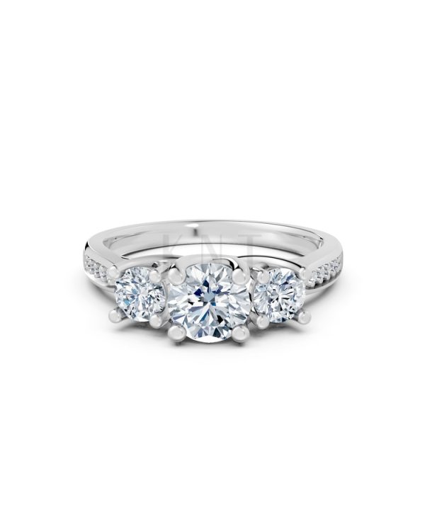 Nhẫn đính hôn đá US R314 màu vàng trắng White Gold vàng sáng, đường nét sắc sảo, tinh tế