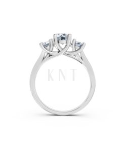 Nhẫn đính hôn đá US R314 màu vàng trắng White Gold kiểu dáng cá tính, hiện đại