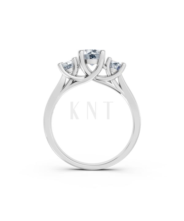 Nhẫn đính hôn đá US R314 màu vàng trắng White Gold kiểu dáng cá tính, hiện đại