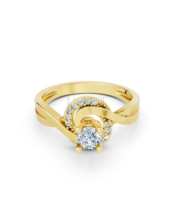 Nhẫn đính hôn đá cao cấp R316 màu Vàng Gold vàng 10K/14K/18K/607 cao cấp, thanh lịch