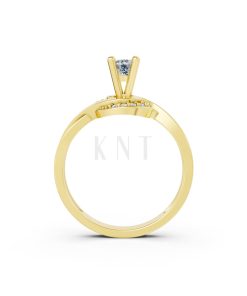 Nhẫn đính hôn đá cao cấp R316 màu Vàng Gold thiết kế phá cách, sang trọng