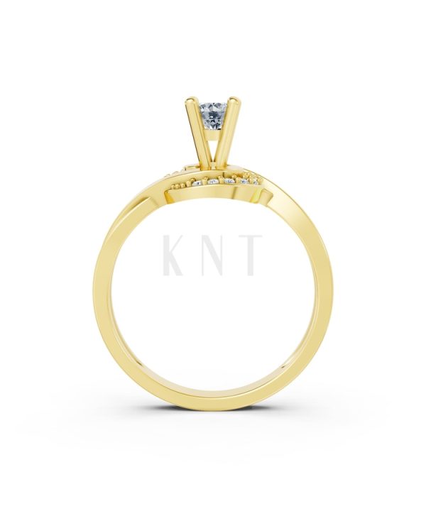 Nhẫn đính hôn đá cao cấp R316 màu Vàng Gold thiết kế phá cách, sang trọng