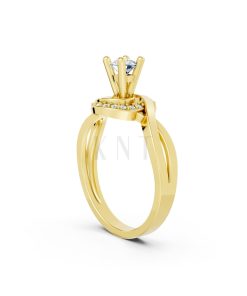 Nhẫn đính hôn đá cao cấp R316 màu Vàng Gold thiết kế tinh xảo, độc đáo