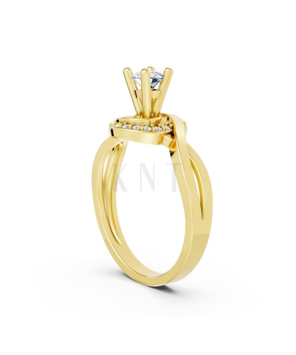 Nhẫn đính hôn đá cao cấp R316 màu Vàng Gold thiết kế tinh xảo, độc đáo