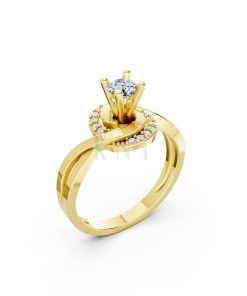 Nhẫn đính hôn đá cao cấp R316 màu Vàng Gold thiết kế tinh tế, sang trọng